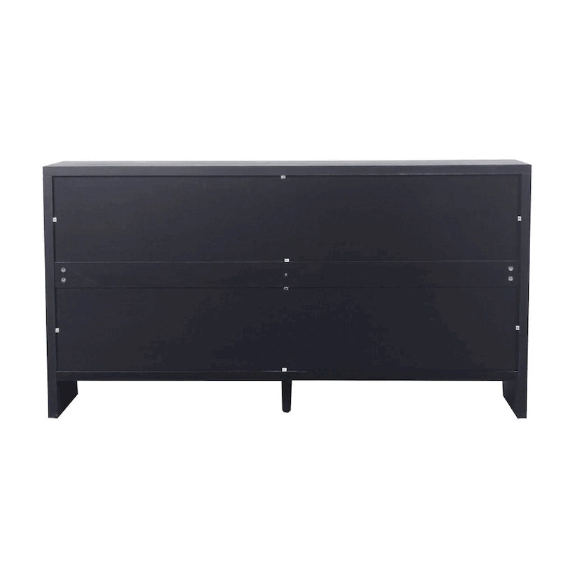Farmhouse 4-Door Wooden Accent Cabinet with Hexagonal Panel Detail