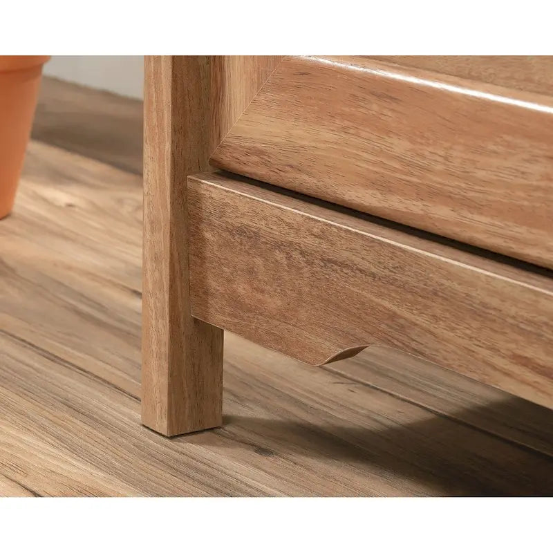 Lateral File Cabinet with Herringbone Top, Open Shelf and Full-Extension Drawer