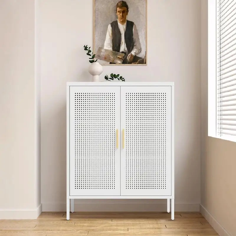 Heavy-Duty Steel Lockable Storage Cabinet with 2 Doors and Adjustable Shelves