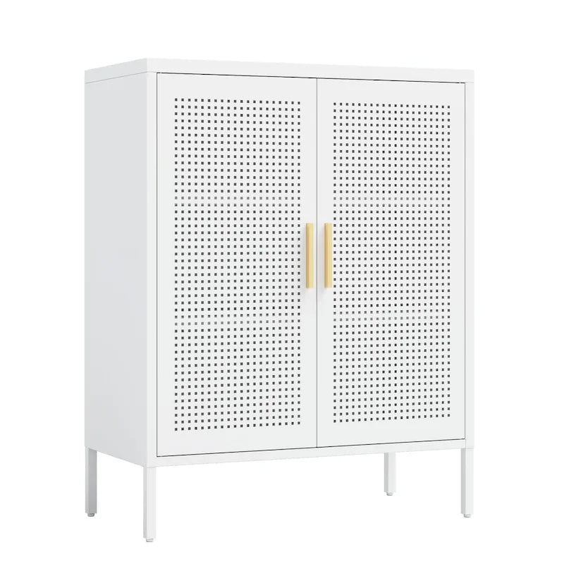 Heavy-Duty Steel Lockable Storage Cabinet with 2 Doors and Adjustable Shelves