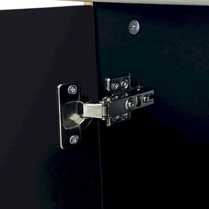 Large 4-Door Storage Cabinet with Adjustable Shelves & Solid Wood Legs – 70 Inch