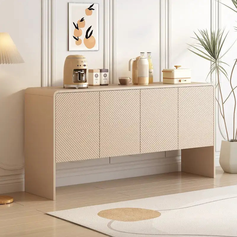 60-Inch 4-Door Minimalist Storage Sideboard