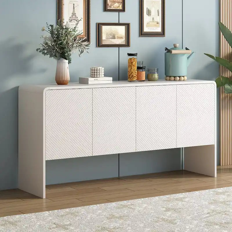 60-Inch 4-Door Minimalist Storage Sideboard