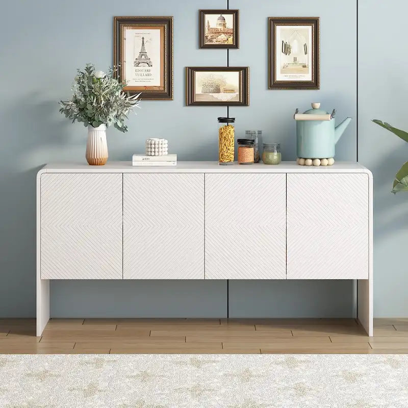 60-Inch 4-Door Minimalist Storage Sideboard