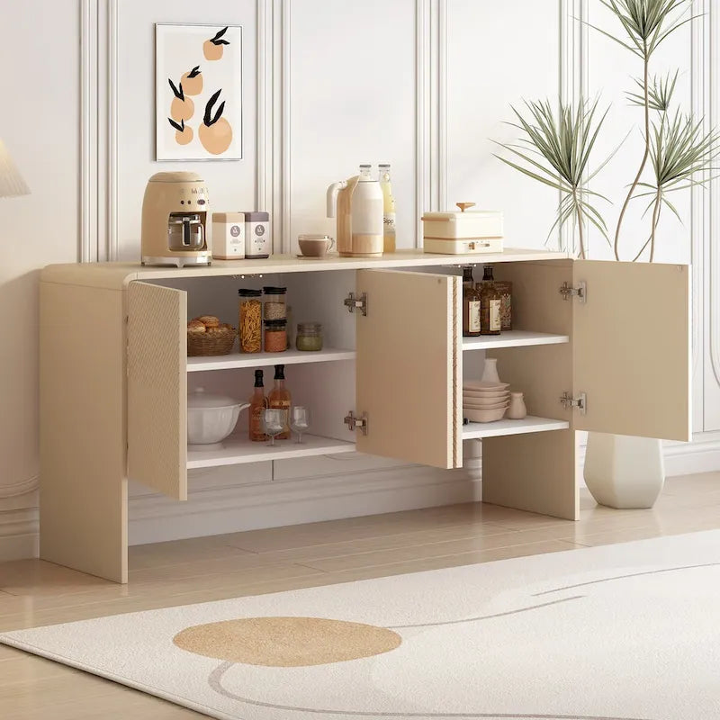 60-Inch 4-Door Minimalist Storage Sideboard