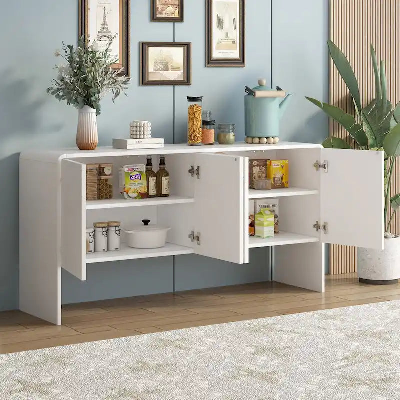 60-Inch 4-Door Minimalist Storage Sideboard