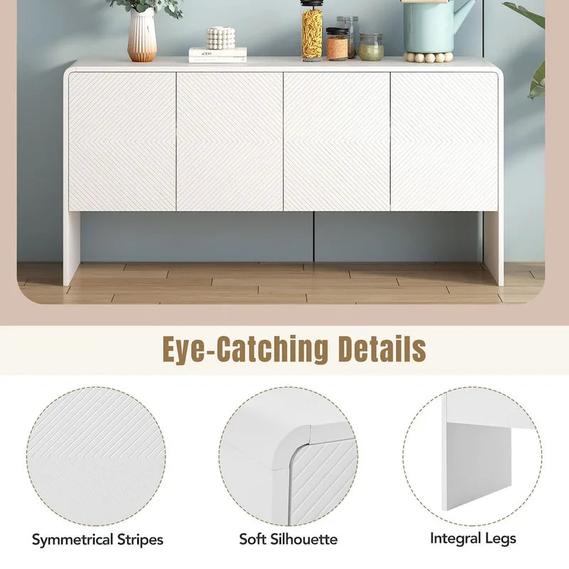 60-Inch 4-Door Minimalist Storage Sideboard