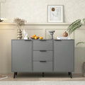 Wood Sideboard Buffet Cabinet with 3 Drawers & 2 Doors