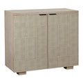 Double-Door Accent Cabinet with Textured Shagreen Fronts & Adjustable Shelves