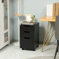 3-Drawer Mobile File Cabinet with Locking Casters