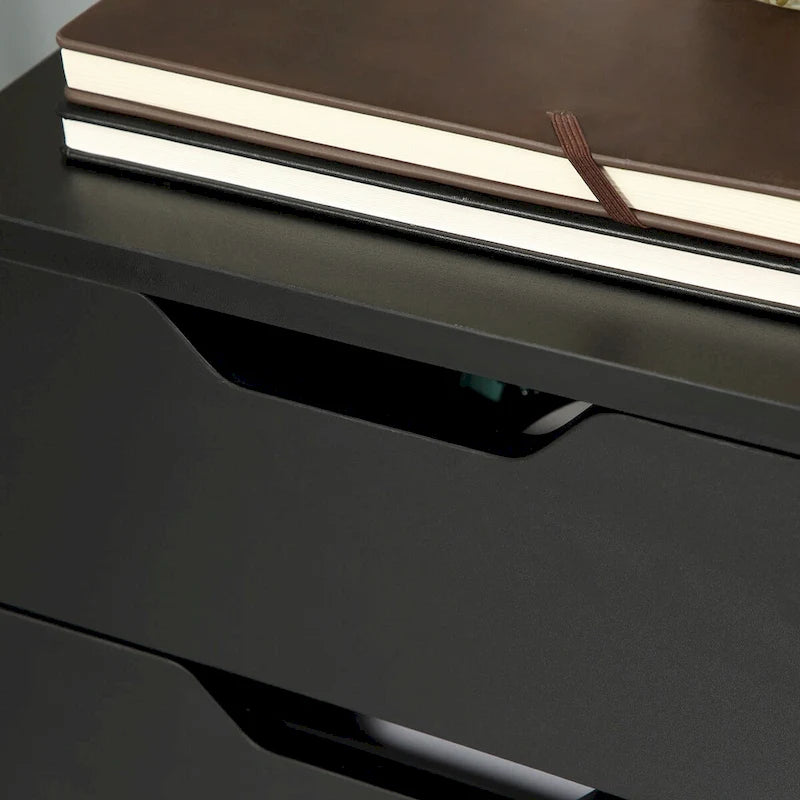 3-Drawer Mobile File Cabinet with Locking Casters