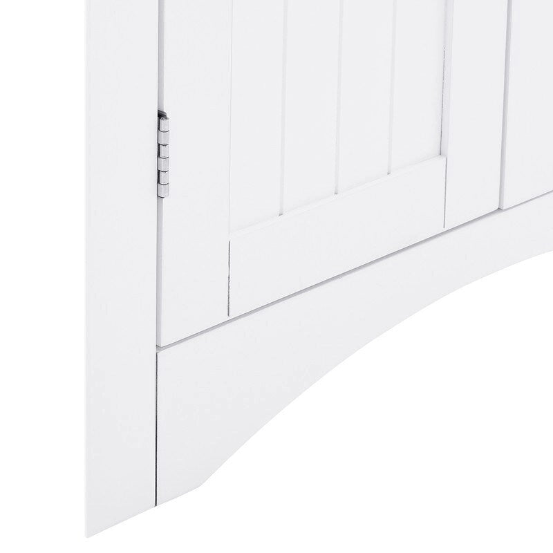 Floor Corner Storage Cabinet with Doors & Adjustable Shelves