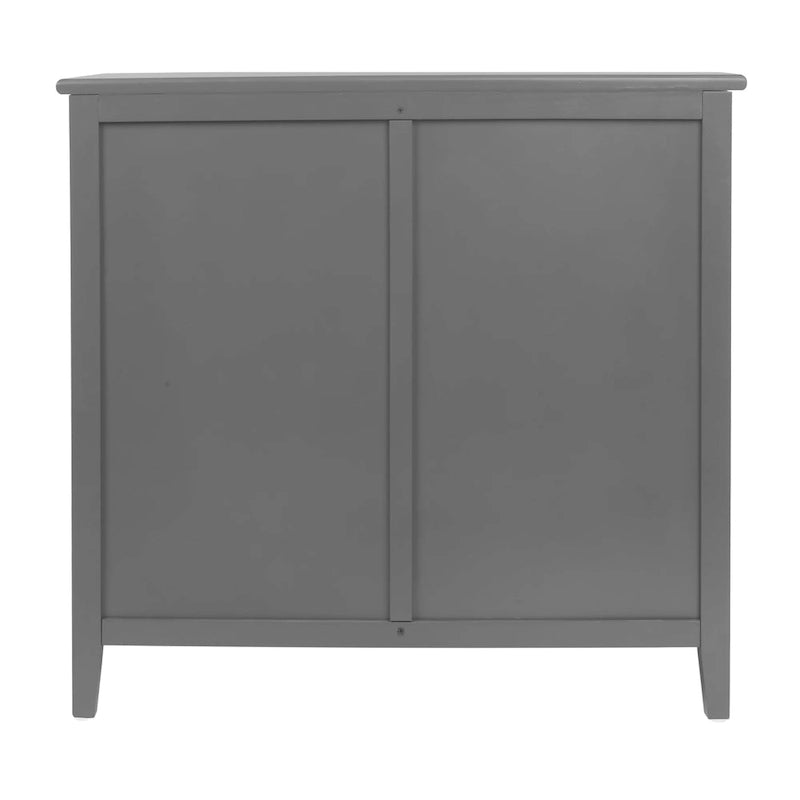 Natural Rattan 3-Drawer Storage Cabinet | Wood Grain Body