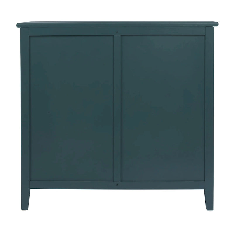 Natural Rattan 3-Drawer Storage Cabinet | Wood Grain Body