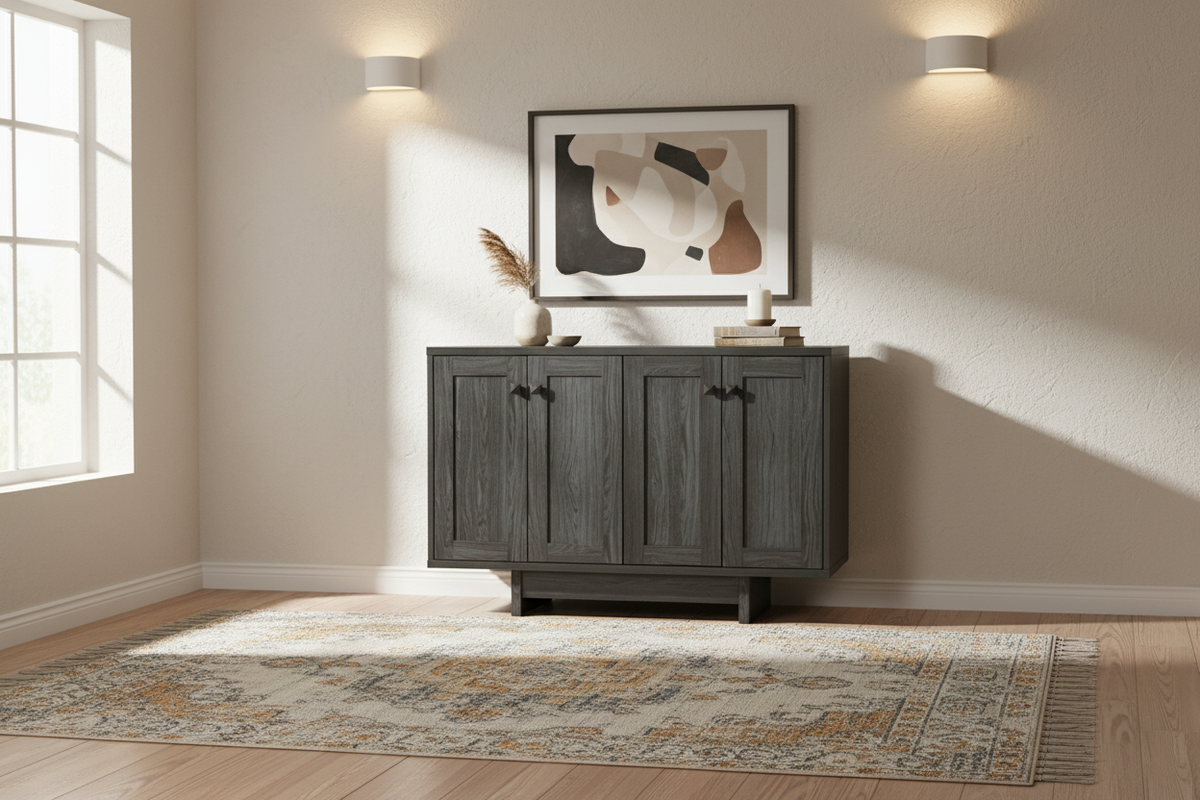 Rustic Sideboard Interior Scene